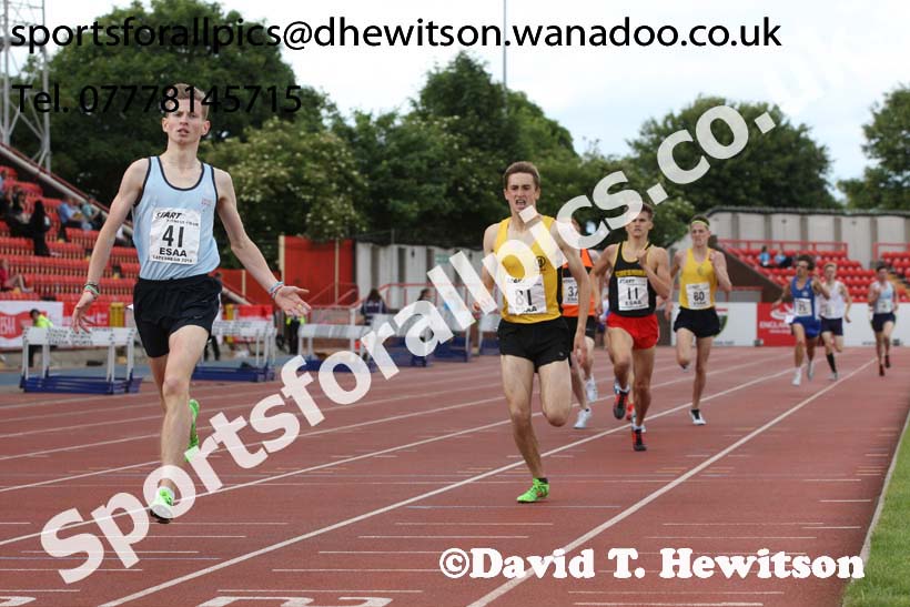 Senior boys 800 metres, 2015 English Schools, Gateshead. Photo: David T. Hewitson/Sports for All Pics